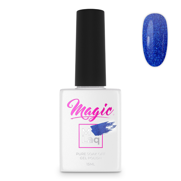 Nail polish swatch / manicure of shade Mlaq Starlight Sapphire