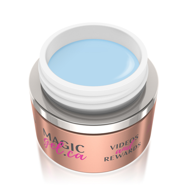 Nail polish swatch / manicure of shade Magic Gel Pastel Sky Blue