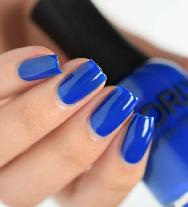 Nail polish swatch / manicure of shade Orly Blue Tango