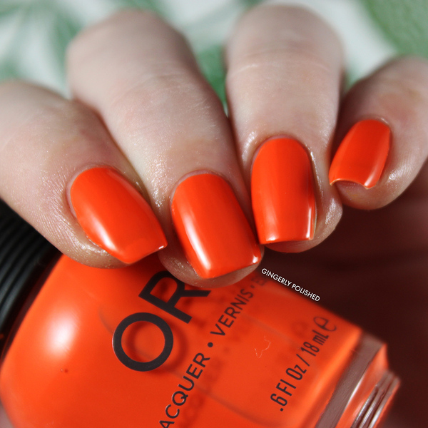 Nail polish swatch / manicure of shade Orly Bird of Paradise