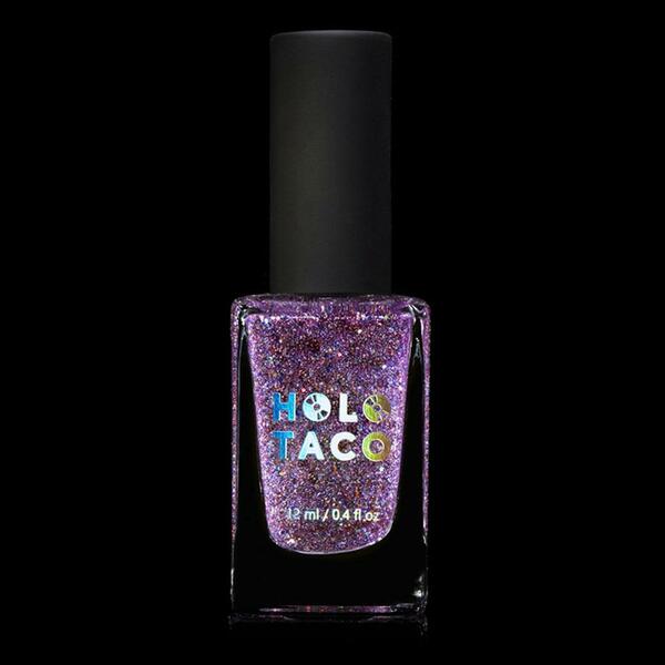 Nail polish swatch / manicure of shade Holo Taco Glitterally Purple