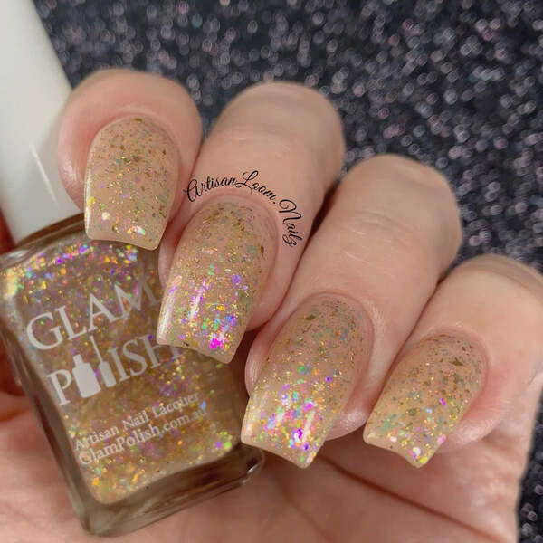 Nail polish swatch / manicure of shade Glam Polish King Midas