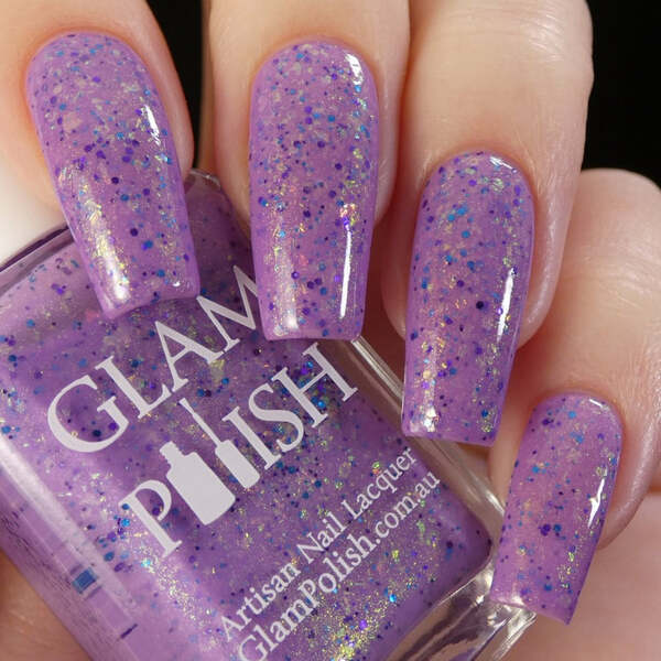 Nail polish swatch / manicure of shade Glam Polish Fat Tuesday