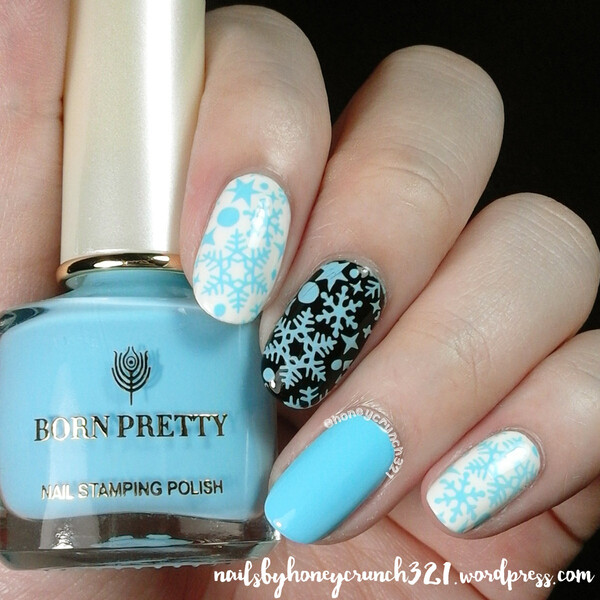 Nail polish swatch / manicure of shade Born Pretty Blueberry Macaron
