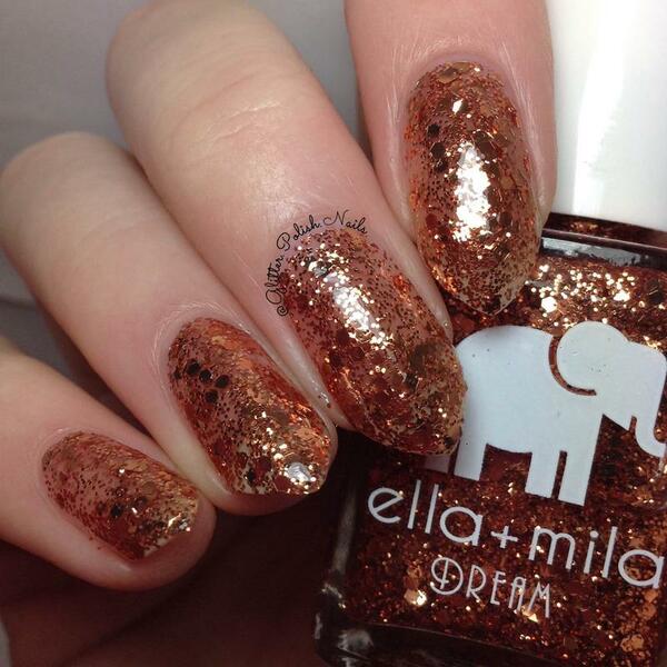 Nail polish swatch / manicure of shade Ella and Mila Bronze Me Baby