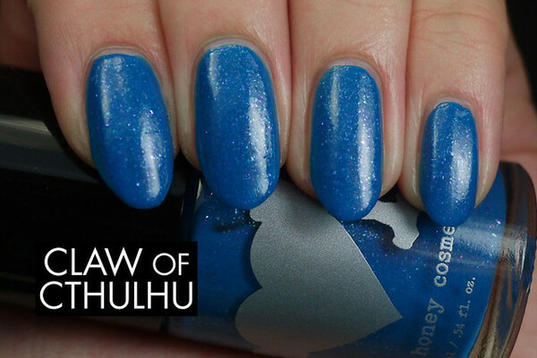 Nail polish swatch / manicure of shade Rainbow Honey Prussian Sky