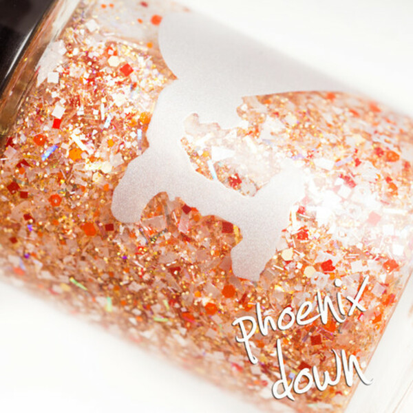 Nail polish swatch / manicure of shade Rainbow Honey Phoenix Down