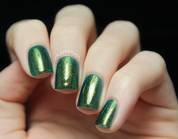 Nail polish swatch / manicure of shade Starlight Polish Dragon Scales