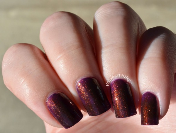 Nail polish swatch / manicure of shade Starlight Polish Phoenix Feathers