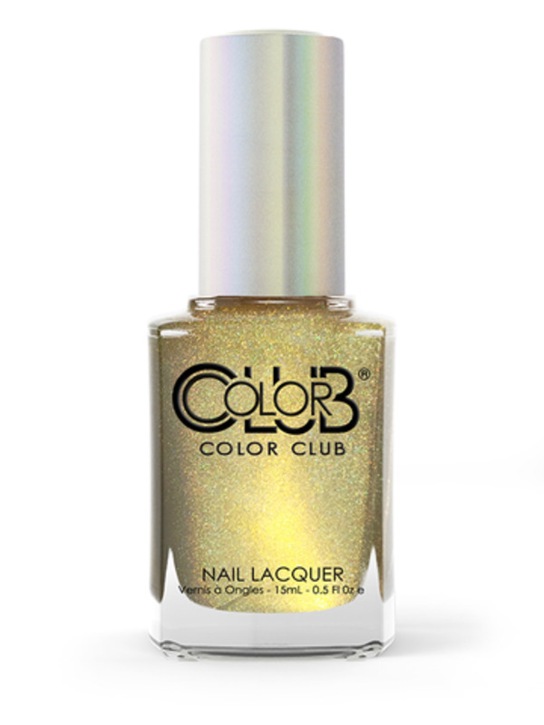 Nail polish swatch / manicure of shade Color Club Good As Gold