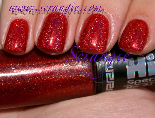 Nail polish swatch / manicure of shade Hits Ares