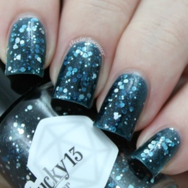 Nail polish swatch / manicure of shade Lucky13 Lacquer Death Reborn