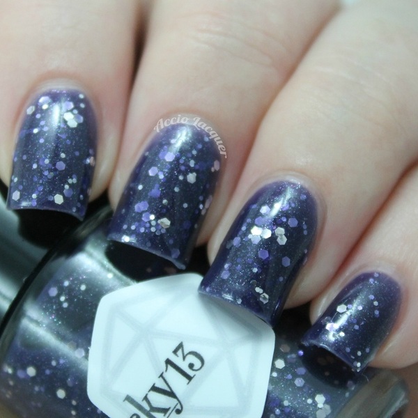 Nail polish swatch / manicure of shade Lucky13 Lacquer Dead Scream