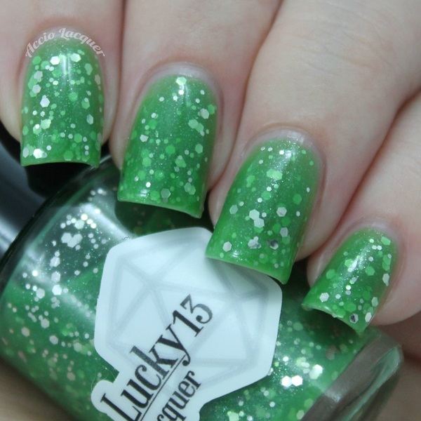 Nail polish swatch / manicure of shade Lucky13 Lacquer Supreme Thunder Dragon