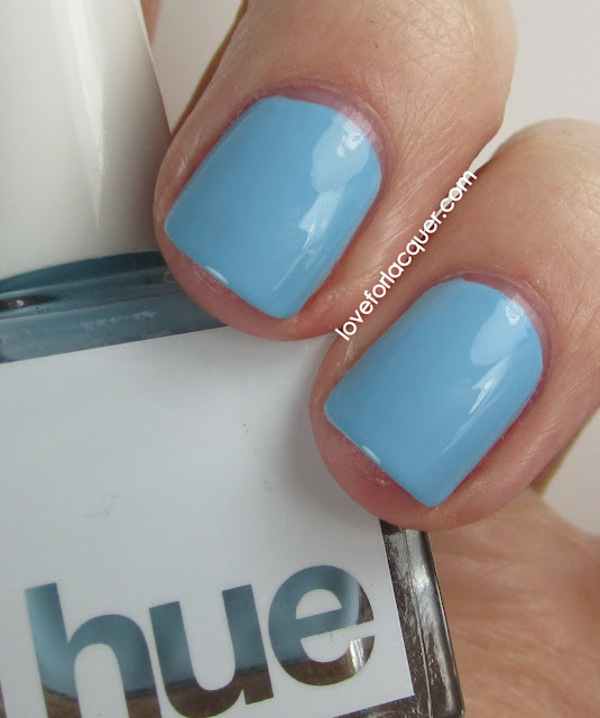 Nail polish swatch / manicure of shade SquareHue Glacier Skies