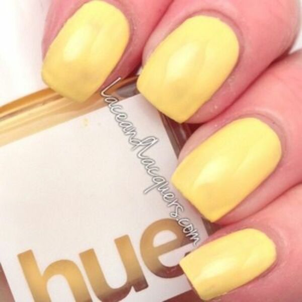 Nail polish swatch / manicure of shade SquareHue Yellow Submarine