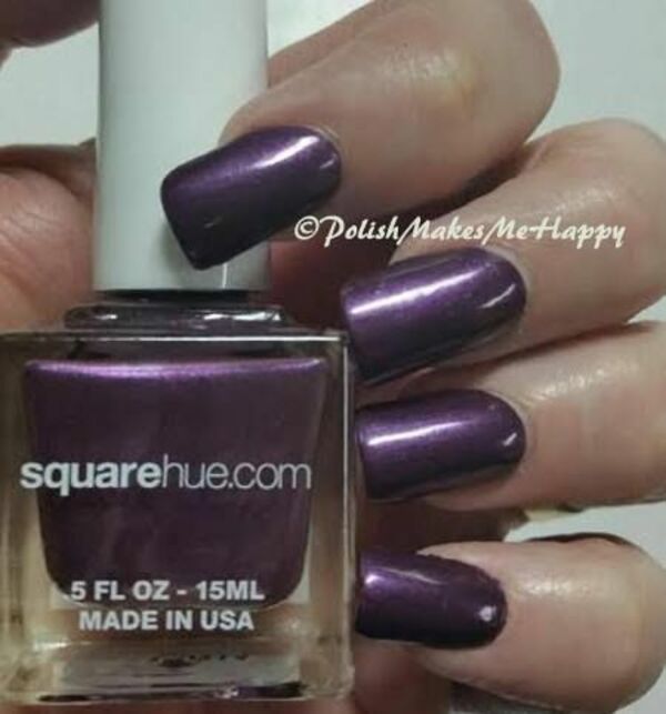 Nail polish swatch / manicure of shade SquareHue Victorian End (1909)