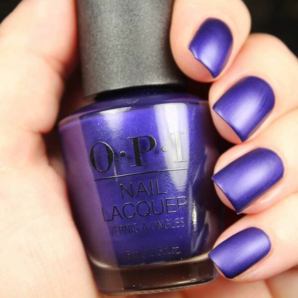 Nail polish swatch / manicure of shade OPI Nailed it by a Royal Mile