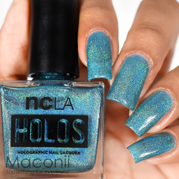 Nail polish swatch / manicure of shade NCLA Drop of Teal
