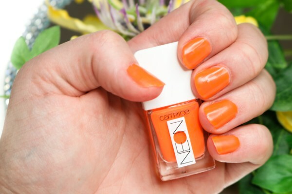 Nail polish swatch / manicure of shade Catrice Shrill Orange