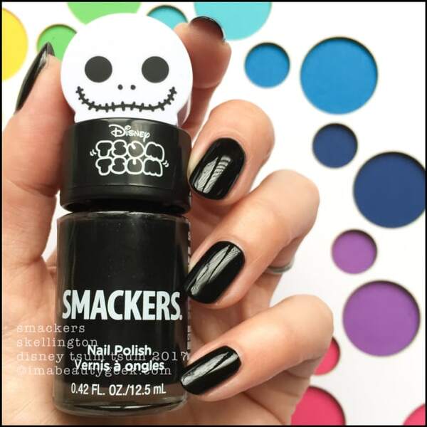 Nail polish swatch / manicure of shade Disney Skellington