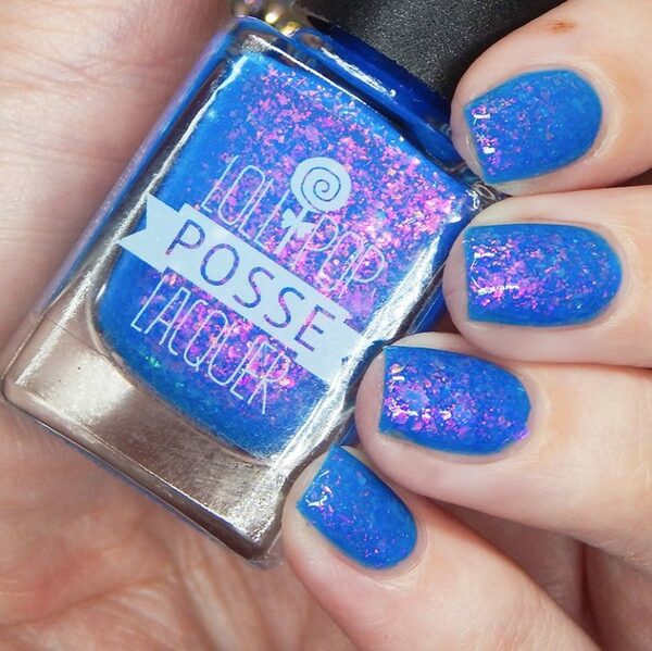 Nail polish swatch / manicure of shade Lollipop Posse Lacquer Shivering Down Your Spine