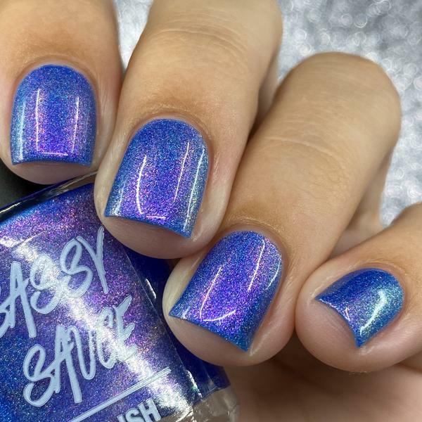 Nail polish swatch / manicure of shade Sassy Sauce Polish Cosmos and Cabana Boys