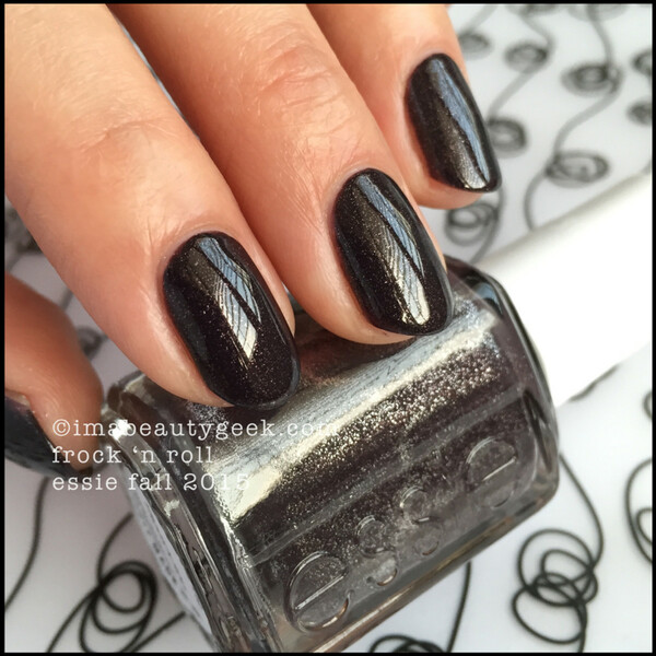 Nail polish swatch / manicure of shade essie Frock 'n Roll