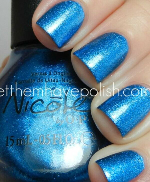 Nail polish swatch / manicure of shade Nicole by OPI A Lit-Teal Bit of Love