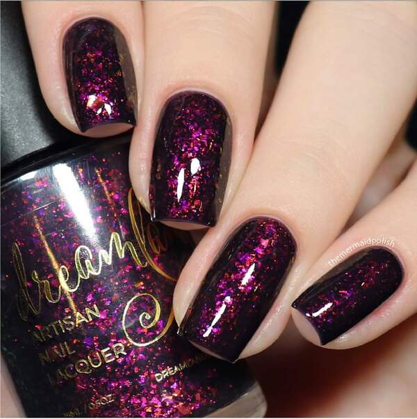 Nail polish swatch / manicure of shade Dreamland Lacquer Bats Full Of Shame