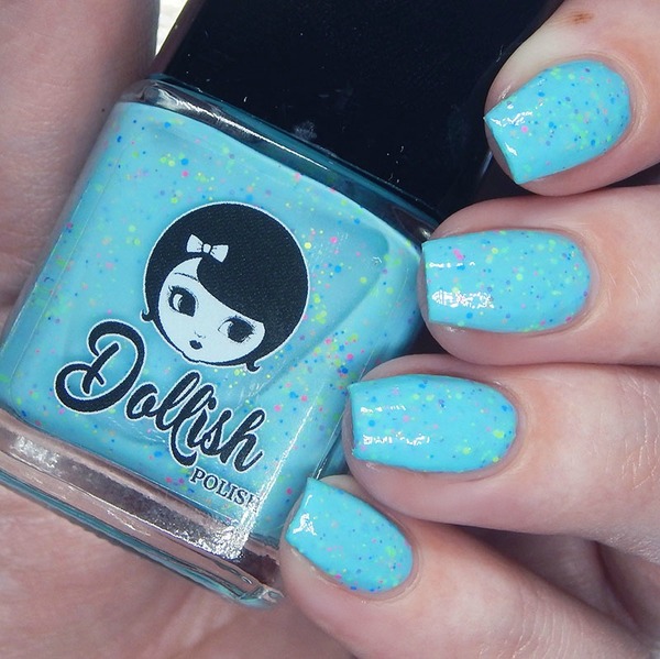 Nail polish swatch / manicure of shade Dollish Polish Where My Peeps At