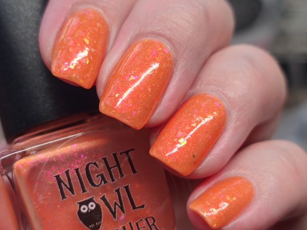 Nail polish swatch / manicure of shade Night Owl Lacquer Beep Me!