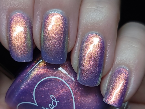 Nail polish swatch / manicure of shade Polished for Days Violent Prism