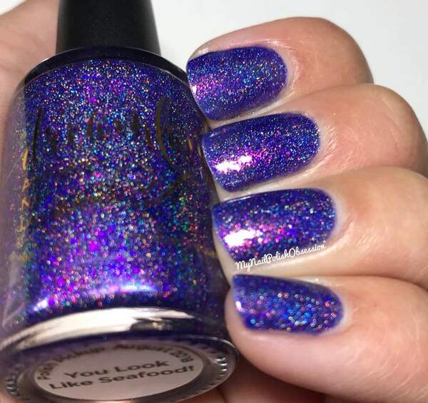 Nail polish swatch / manicure of shade Dreamland Lacquer You Look Like Seafood