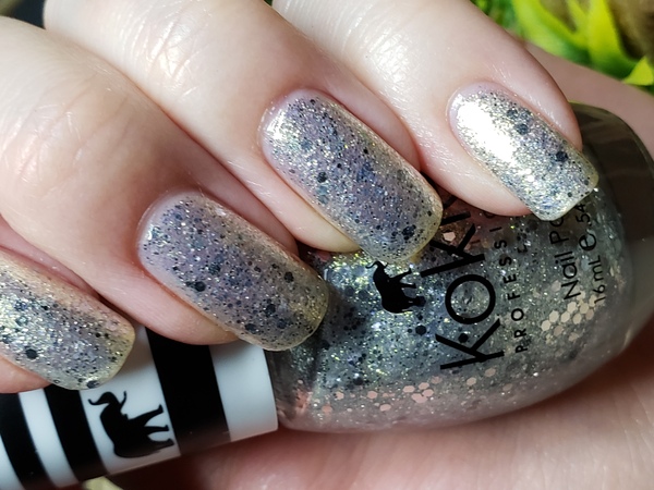 Nail polish swatch / manicure of shade Kokie Twinkle