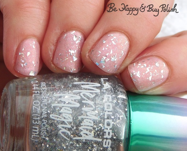Nail polish swatch / manicure of shade L.A.Colors Shimmer Mist