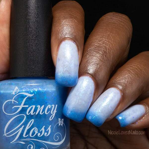 Nail polish swatch / manicure of shade Fancy Gloss Pegasus
