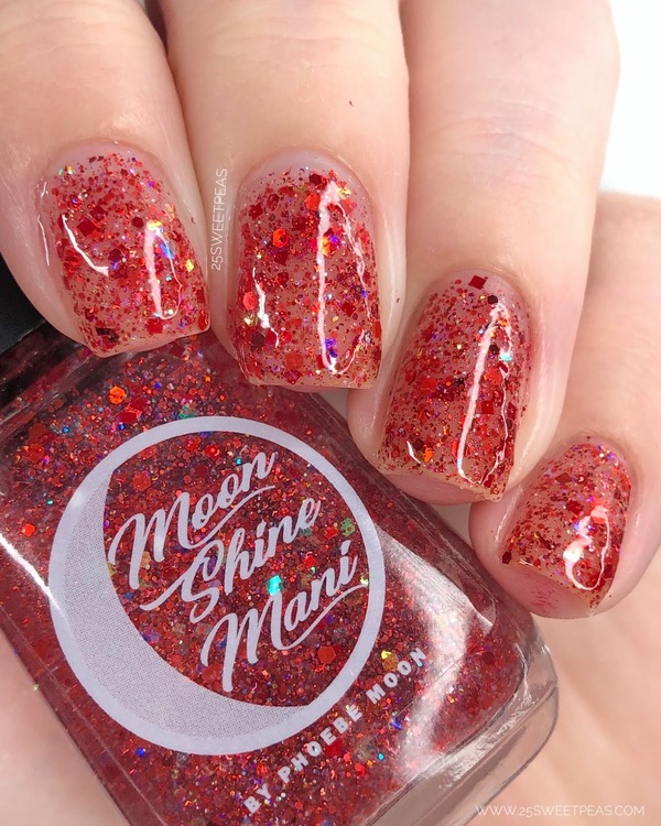 Nail polish swatch / manicure of shade Moonshine Mani Cardinals Appear