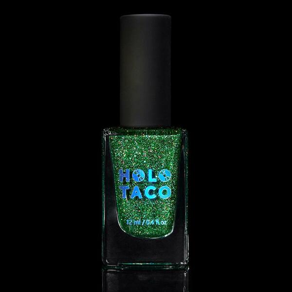 Nail polish swatch / manicure of shade Holo Taco Everything Is Pine