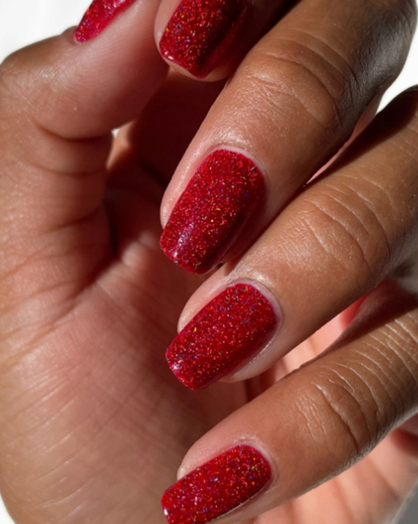 Nail polish swatch / manicure of shade Cirque Colors Fire Opal