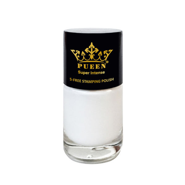 Nail polish swatch / manicure of shade PUEEN Pure White