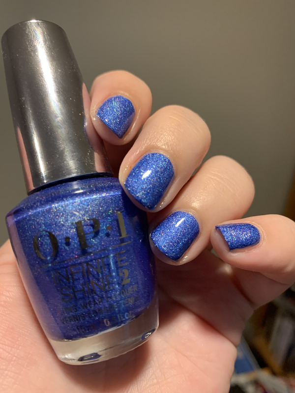 Nail polish swatch / manicure of shade OPI LED Marquee