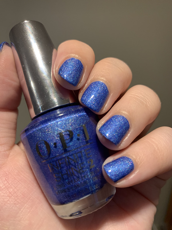 Nail polish swatch / manicure of shade OPI LED Marquee