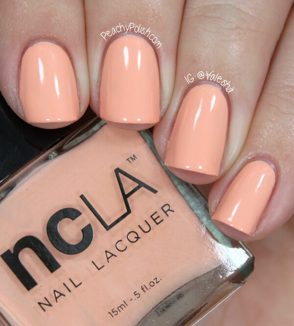 Nail polish swatch / manicure of shade NCLA Don't Call Me Peachy