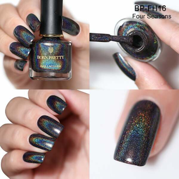 Nail polish swatch / manicure of shade Born Pretty Four Seasons