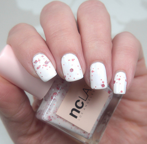 Nail polish swatch / manicure of shade NCLA Peppermint Crush