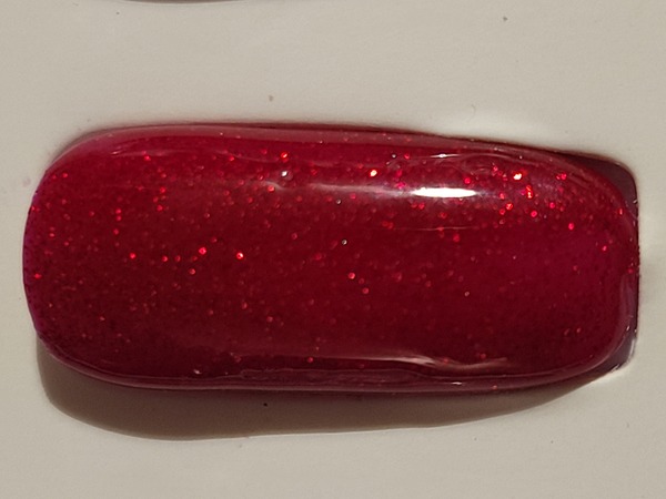 Nail polish swatch / manicure of shade Gelaze Ruby Pumps