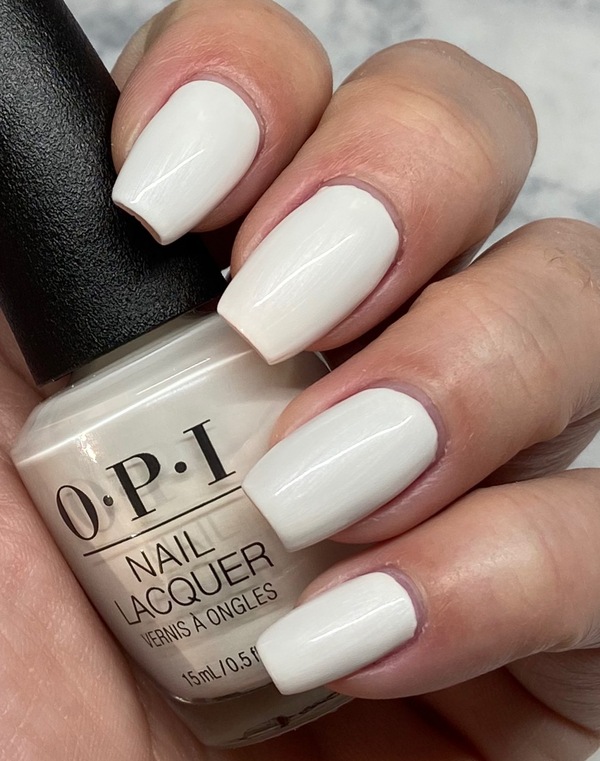 Nail polish swatch / manicure of shade OPI Snow Day in LA