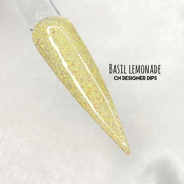Nail polish swatch / manicure of shade CN Designer Dips Basil Lemonade