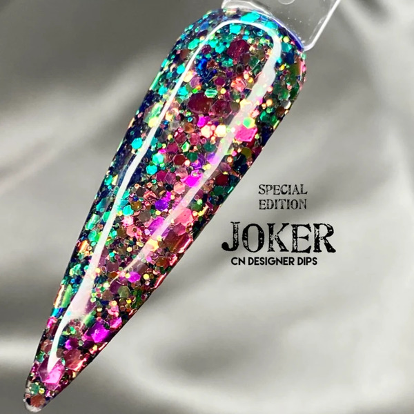 Nail polish swatch / manicure of shade CN Designer Dips Joker